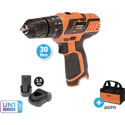 Krausmann U71012-12S Κρουστικό Δραπανοκατσάβιδο Μπαταρίας 12V Solo 1x2Ah