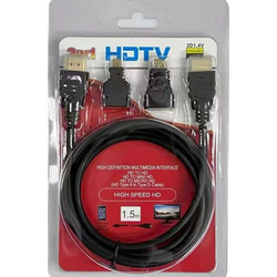 Καλώδιο HDMI 1.4 HDMI αρσενικό - HDMI αρσενικό 1.5m + MINI/MICRO HDTV αντάπτορας