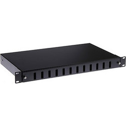 Masterlan ODF12SCDB, optic enclosure with patch panel and splice tray, 1U, 19" Black (Depth_25cm)