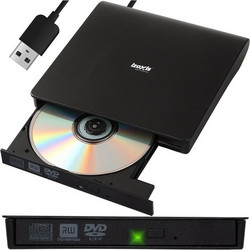Εξωτερική Μονάδα Δίσκου & Συσκευή Εγγραφής CD/DVD USB 3.0 - Συμβατή με Windows, macOS & Linux - Izoxis 65p-26083