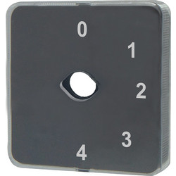 ΠΛΑΚΑ ΔΙΑΚΟΠΤΗ ΠΕΡΙΣΤΡΟΦΙΚΟΥ 0-1-2-3-4 54x54 ΜΑΥΡΗ BRETER