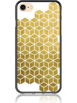 Gold Cubes Θήκη Κινητού Σχέδιο 50038 - iPhone, iPhone 7, Soft TPU Case