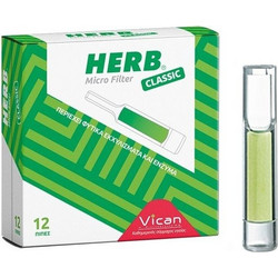 HERB Micro Filter με Φυτικά Εκχυλίσματα & Ένζυμα για Κανονικό Τσιγάρο 12 Πίπες
