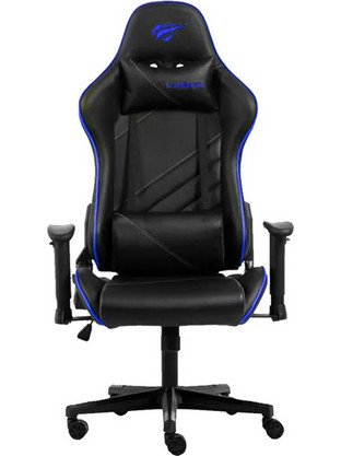 Havit Καρέκλα Gaming Δερματίνης με Ρυθμιζόμενα Μπράτσα Μαύρη-Μπλε GC930