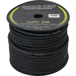 Ground Zero Gzpc 20b Gzpc 20b 20 mm High Quality cca Power Wire - Black Άμεση Παράδοση