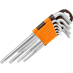 Hojita HJKH3292 Κλειδιά Torx Cr-V Τ10-Τ50 Πολύ Μακριά Σετ 9 Τεμ Silver