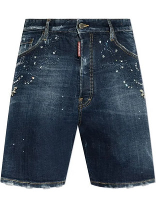 Dsquared2 Ανδρική Βερμούδα Τζιν Navy Μπλε S74MU0883S30664