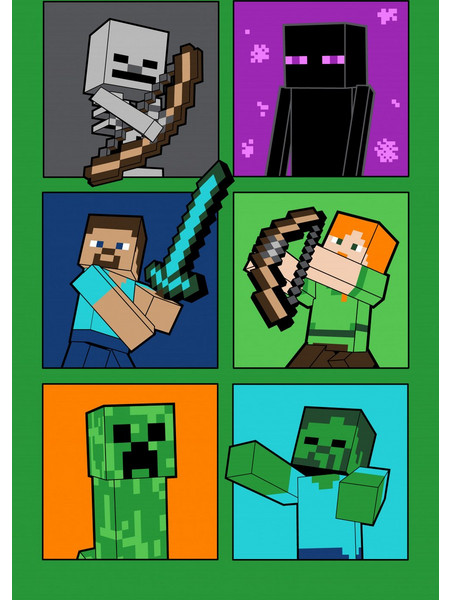 Minecraft Fight Badges Super Soft Polar Blanket 100*150cm