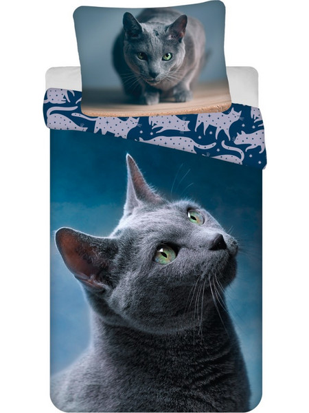 Cat Dark bedding cover 140x200 cm, 70x90 cm