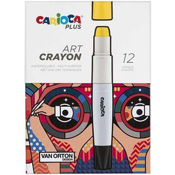 Carioca plus art crayon 12 χρώματα υψηλής κάλυψης