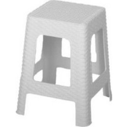 Σκαμπό Πλαστικό Τετράγωνο RATTAN 36x36x45Υcm