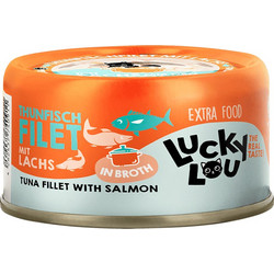 Lucky Lou ExtraFood Fillet with Tuna & Salmon in Broth 70gr