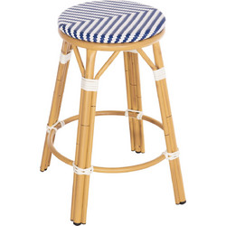 ΣΚΑΜΠΟ ΑΛΟΥΜΙΝΙΟΥ ΜΕΣ.ΥΨΟΥΣ CHINO HM6286.05 BAMBOO LOOK & TEXTILENE ΜΠΛΕ 43x43x65Υεκ