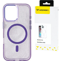 Wozinsky Glitter Case With Mag Safe For Samsung Galaxy S25 Ultra - Purple With Glitter - (Wozinsky Glitter Case Magsafe Samsung Galaxy S25 Ultra Purlpe)