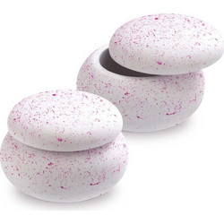Μπιζουτιέρα Σχήμα Macaron Λευκό-Ροζ 742411