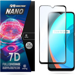 Crong 7D Nano Flexible Υβριδικό Γυαλί Οθόνης (Realme C11) Black