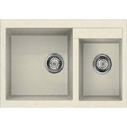 Elleci Quadra 440 Ένθετος Νεροχύτης Γρανίτη Bianco Antico 81.5x50cm