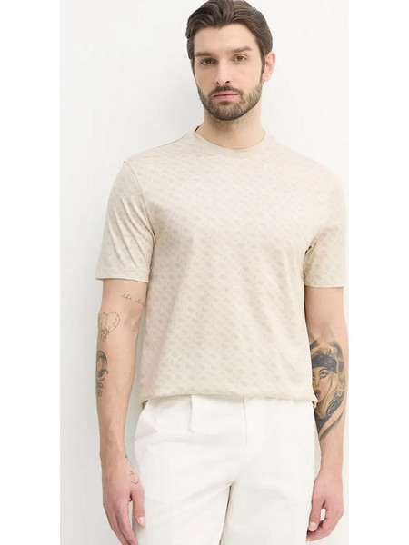 Ανδρικό Κοντομάνικο T-Shirt Μπεζ Boss 50539303-131