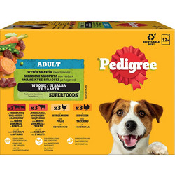 Pedigree Adult with Beef, Liver & Chicken in Gravy 12x100gr
