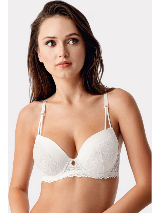 New Bra Lingerie Σουτιέν Push Up Λευκό NB8415-1