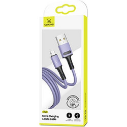 Usams Kabel U52 Microusb 2A Fast Charge1m purpurowy/Purple (US-SJ435) - (SJ435USB04)