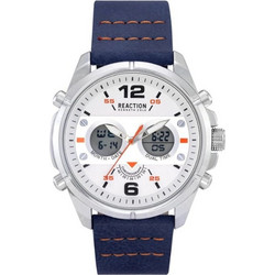 Kenneth Cole Reaction Ανδρικό Ρολόι Χρονογράφος με Μπλε Δερμάτινο Λουράκι RK50905004
