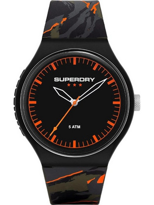 Superdry Urban XL Ανδρικό Ρολόι με Παραλλαγής Καουτσούκ Λουράκι SYG270BO