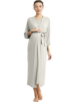 Ρόμπα εγκυμοσύνης με μακρύ μανίκι CATHERINE'S 873CA Light Green
