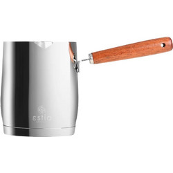 ESTIA ΜΠΡΙΚΙ ΑΝΟΞΕΙΔΩΤΟ MOKKA 530ml ΜΕ ΞΥΛΙΝΗ ΛΑΒΗ