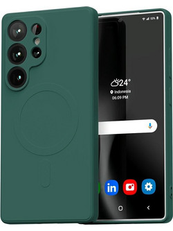 Mercury MagSafe Semi-Silicone Back Cover Green (Samsung Galaxy S25 Ultra)