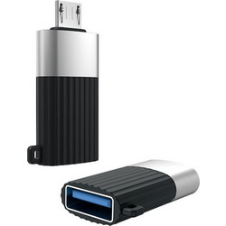 XO NB149-G Αντάπτορας USB High-Speed Α αρσ. - Micro USB αρσ. σε μαύρο χρώμα