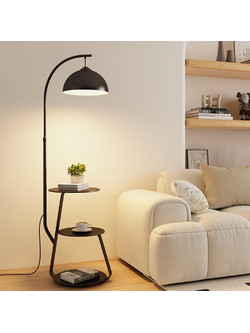 Φωτιστικό δαπέδου Nextdeco με ξύλινα τραπέζια Υ162xΠ42εκ
