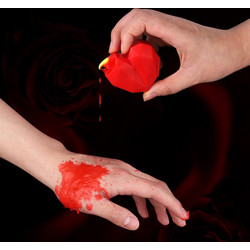 Heart Shape Low Temperature Candle Red