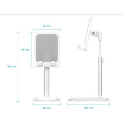 VENTION Height Adjustable Desktop Smartphone Stand White Aluminum Alloy Type (KCQW0) (VENKCQW0)