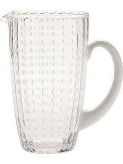 Κανάτα Γυάλινη Διάφανη Perle Clear 1600ml Zafferano (12x21 cm)