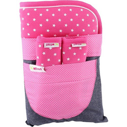 Minene Κάλυμμα Καροτσιού με Επωμίδες Jersey Fuchsia Stars