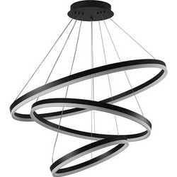 Caterina κρεμαστό φωτιστικό 130Watt Led CCT Dimmable μαύρο (727RL0000109)
