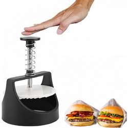 Αντικολλητική Πρέσα Παρασκευής Burger / Smash Burger με Ραβδώσεις Διαμέτρου 12cm