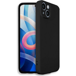 Bodycell Square Liquid Silicon Back Cover Black (iPhone 14 Plus)
