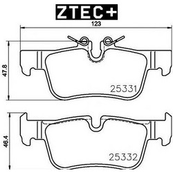 ΔΙΣΚΟΦΡΕΝΑ ZTEC+ BMW ΟΠΙΣΘ.BP253310