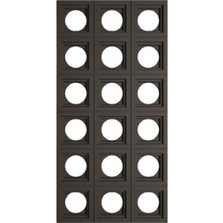 Spacegreen Τεχνητός Τοίχος PU Gap Circle Ανοιχτό Μαύρο 120x60x3 εκ
