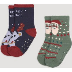Βρεφικές Κάλτσες Ysabel Mora X-Mas Αντιολισθητικές (2 Pack) - Μπλε Σκούρο