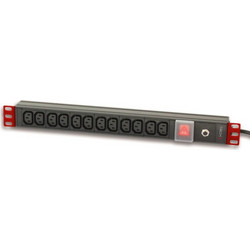 Techly I-CASE STRIP-12VDE πολύπριζο με διακόπτη και προστασία από υπερφόρτωση