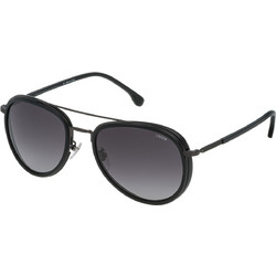 Lozza SL2281M 627F Ανδρικά Γυαλιά Ηλίου Aviator Κοκάλινα Μεταλλικά Μαύρα με Μαύρο Polarized Φακό