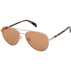 Tous STO437 0300 Ανδρικά Γυαλιά Ηλίου Aviator Μεταλλικά Μαύρα με Καφέ Polarized Φακό