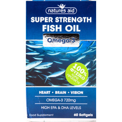 Natures Aid Super Strength Omega 3 Ιχθυέλαιο 60 Μαλακές Κάψουλες