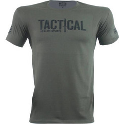 T-SHIRT TACTICAL Χακί Με Μαύρο Logo 21208 (H&S)