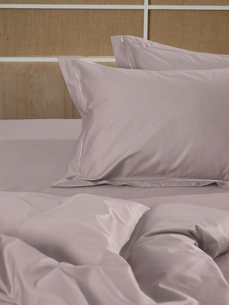 Ζεύγος Μαξιλαροθήκες 52x72+6 Oxford Satin Stellar Palatex Pink