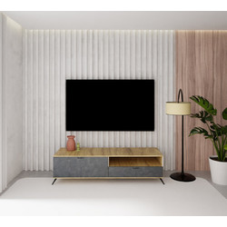 TV ECO-804 150cm μελί - μαύρη πέτρα