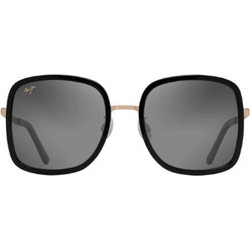 Maui Jim GS865-02 Γυαλιά Ηλίου Oversized Κοκάλινα Μεταλλικά Μαύρα με Μαύρο Polarized Φακό